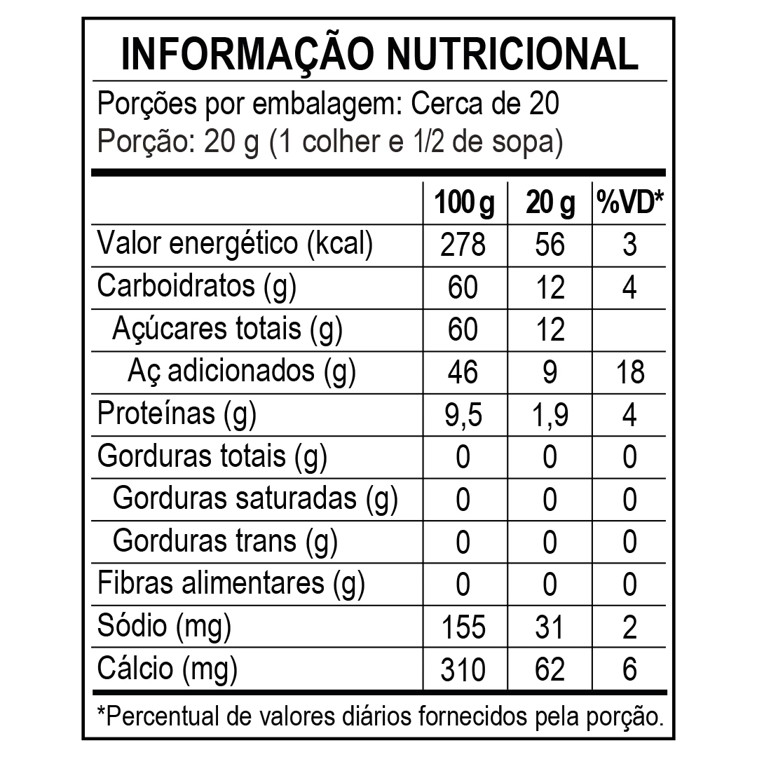 <p>Informação Nutricional - Leite Condensado Light Piracanjuba 405g</p>