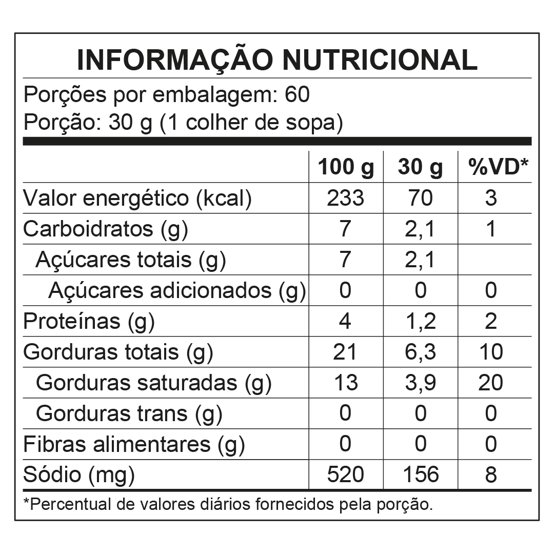 <p>Informação Nutricional</p>