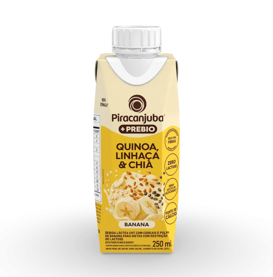 Produto Bebida com Cereais +Prebio Banana Piracanjuba 250ml