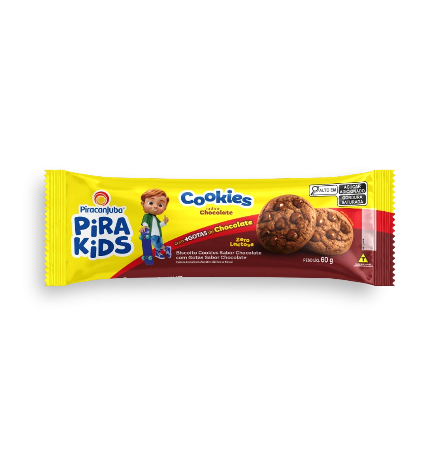 Produto Cookies Piracanjuba Pirakids Chocolate