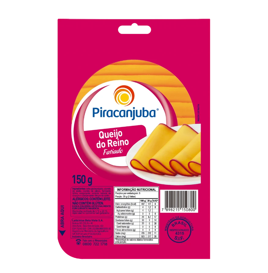 Queijo do Reino Fatiado Piracanjuba 150g