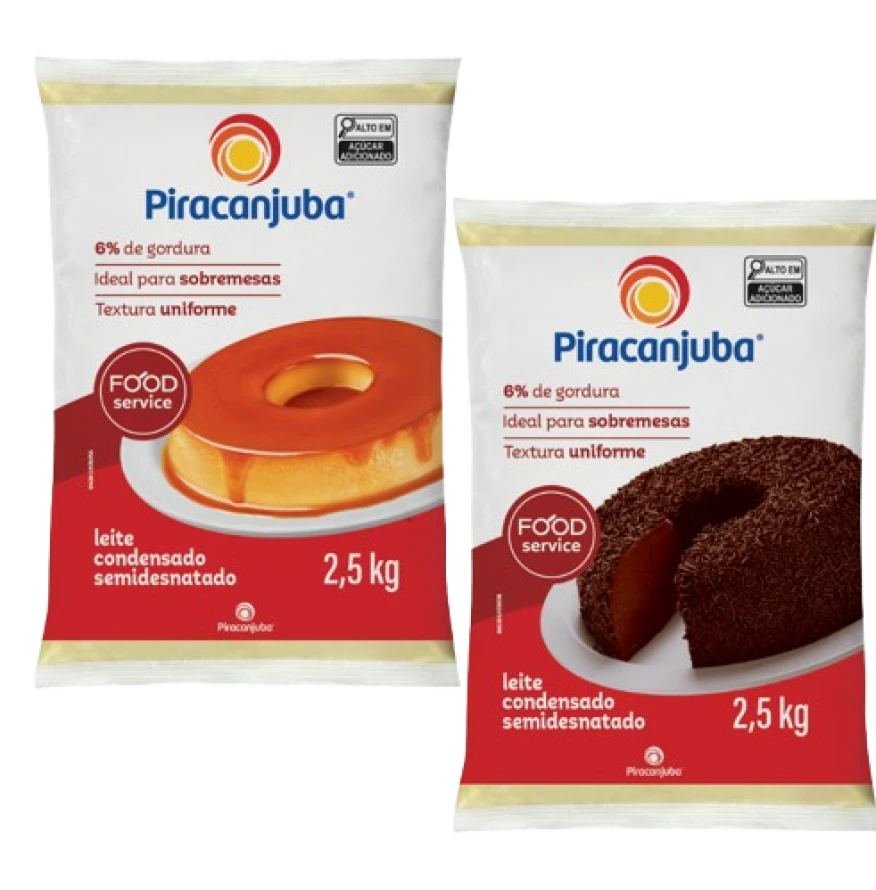 Produto Leite Condensado Semidesnatado Piracanjuba 2,5kg