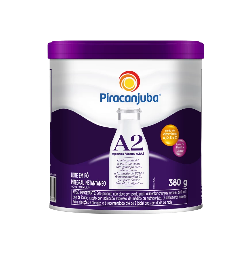 Produto Leite em Pó Integral Instantâneo Piracanjuba A2 380g