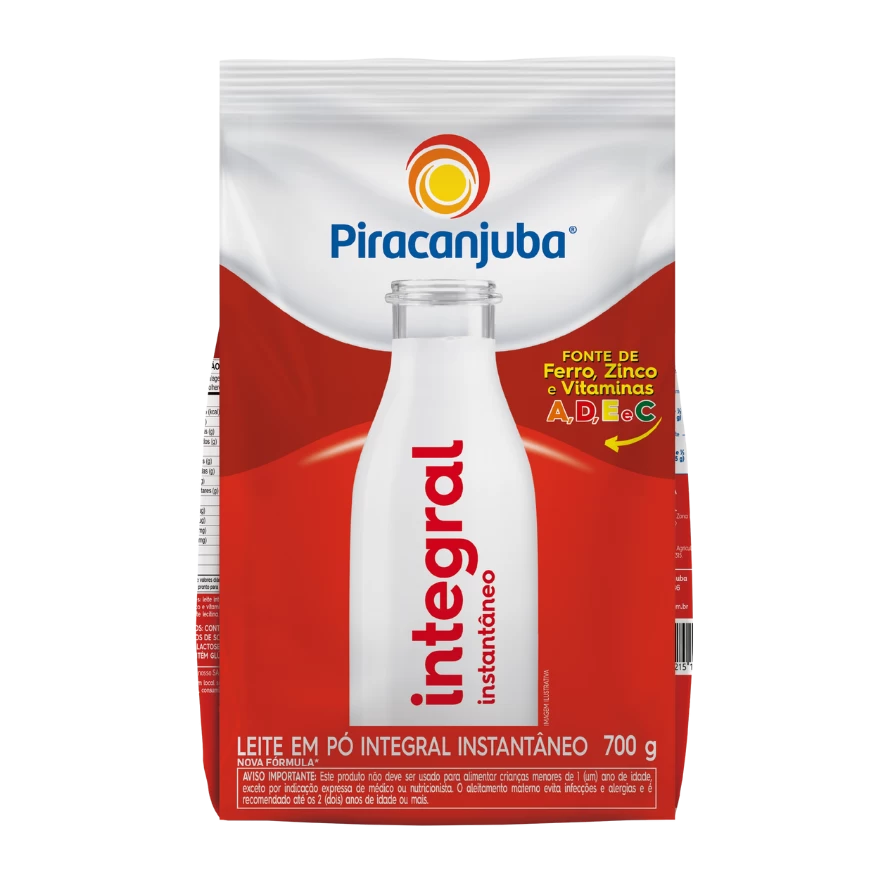 Leite em Pó Integral Instantâneo Piracanjuba 700g