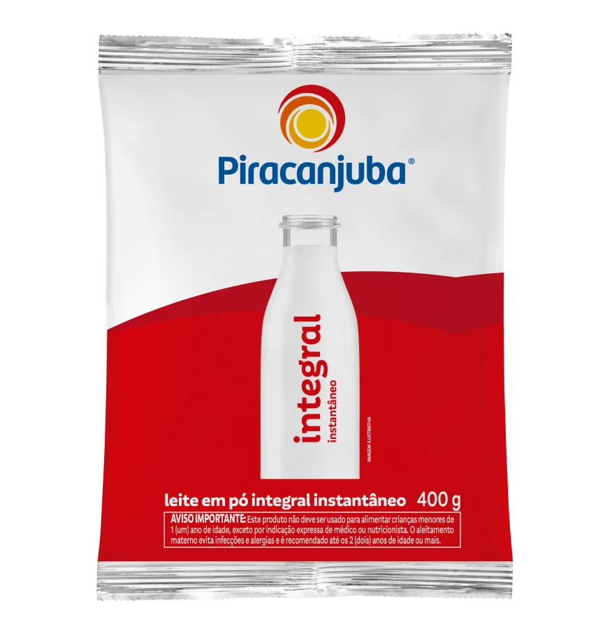 Produto Leite em Pó Integral Instantâneo Piracanjuba 400g