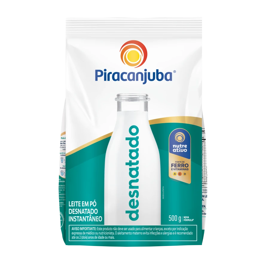 Produto Leite em Pó Desnatado Instantâneo Piracanjuba 500g