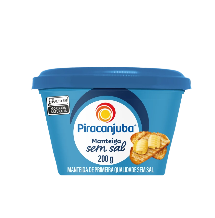 Produto Manteiga sem Sal Piracanjuba 200g