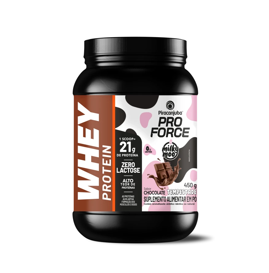 Piracanjuba ProForce Pó + Milky Moo Chocolate Tempestade 450g
