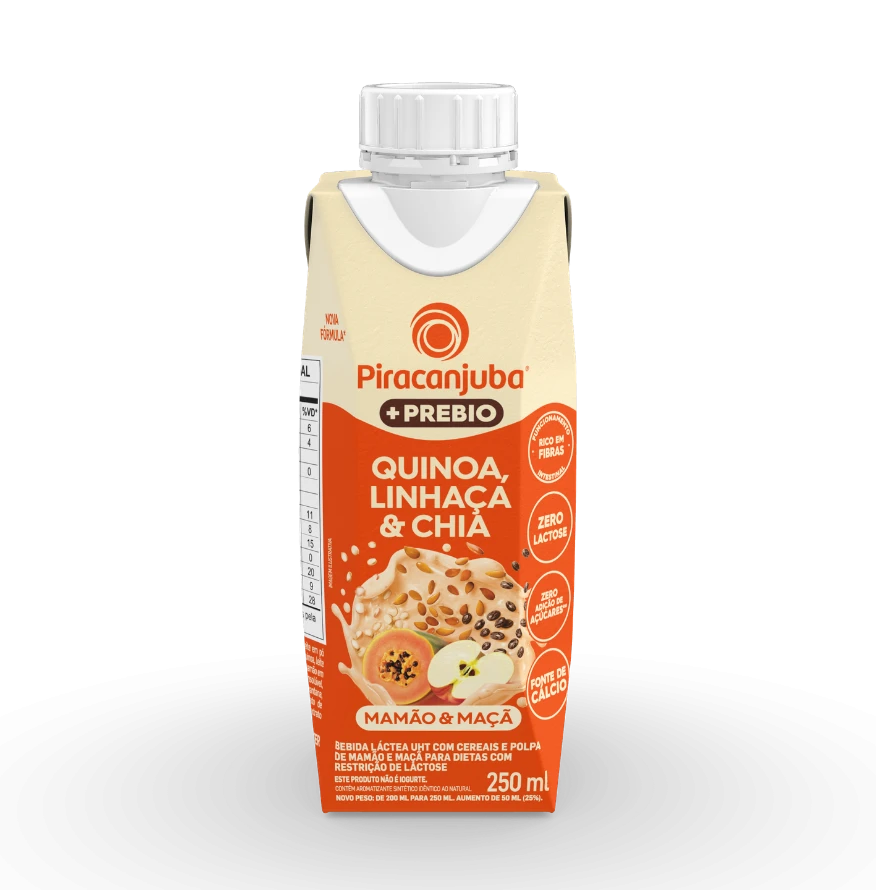Produto Bebida com Cereais + Prebio Mamão & Maçã Piracanjuba 250ml
