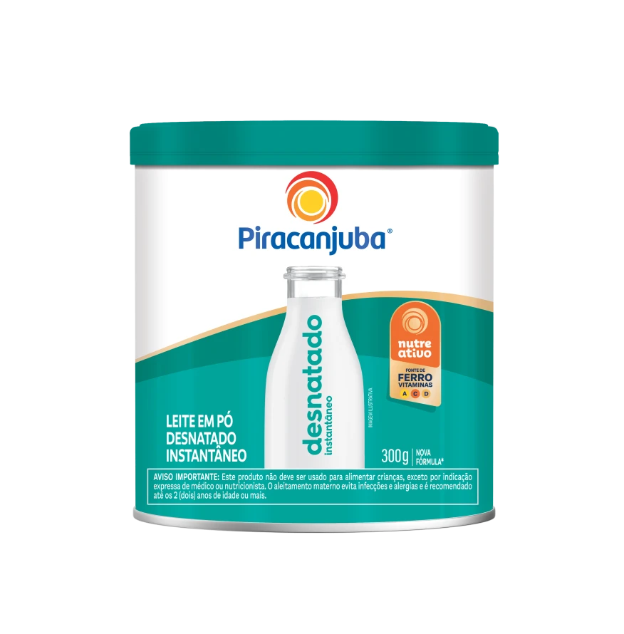 Leite em Pó Desnatado Instantâneo Piracanjuba 300g