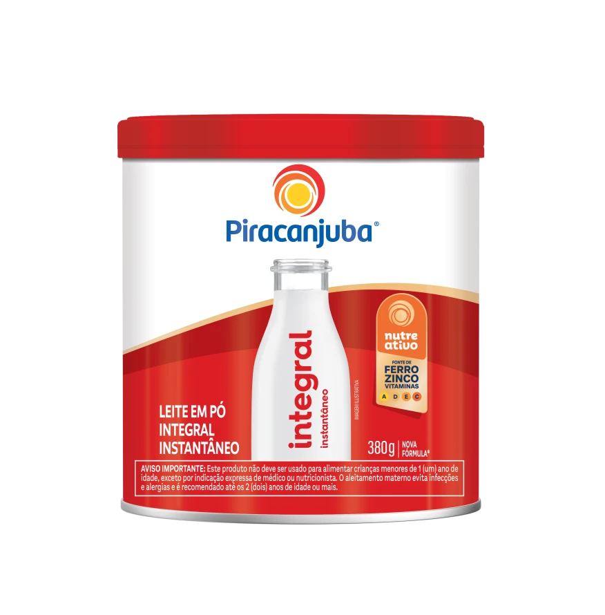 Leite em Pó Integral Instantâneo Piracanjuba 380g