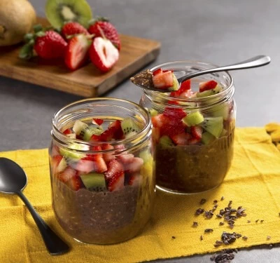 Overnight de aveia e chia com Piracanjuba ProForce