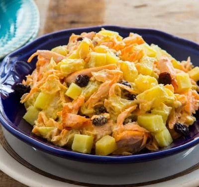 Salada de batatas com salmão