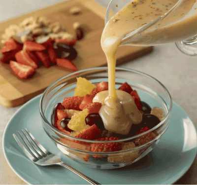 Salada de frutas crocante