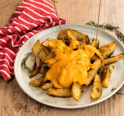 Batatas com requeijão sabor Cheddar