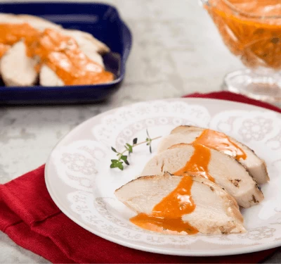 Chester assado ao leite