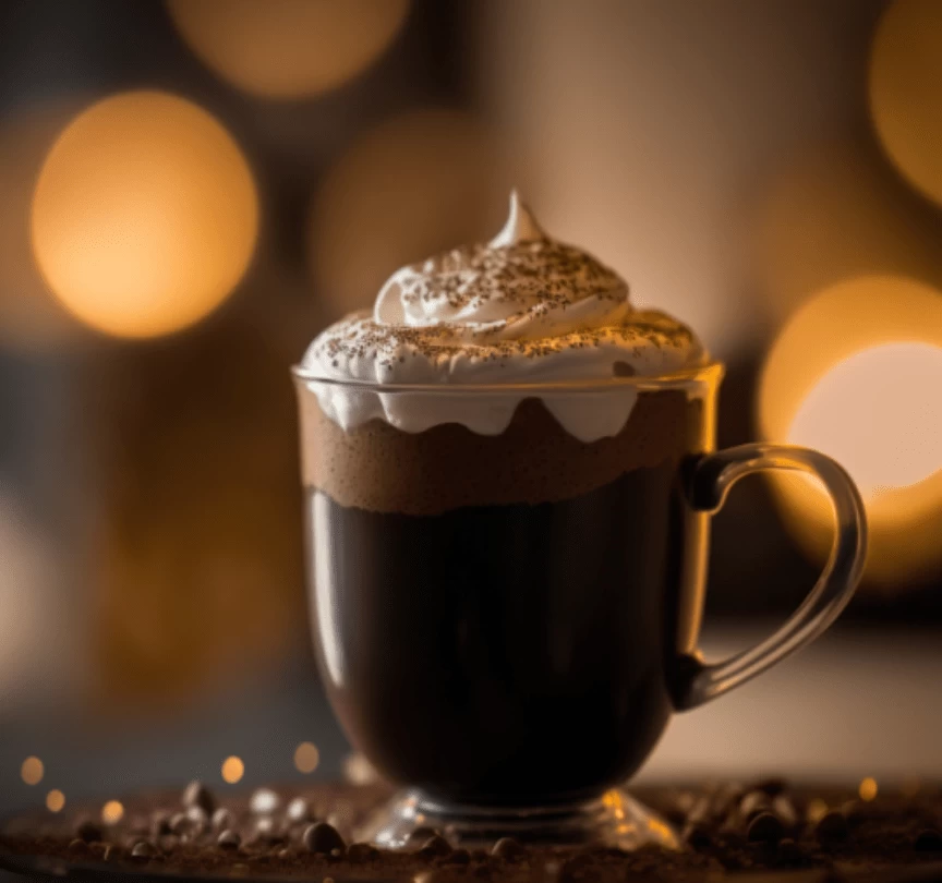 Chocolate quente com chantilly