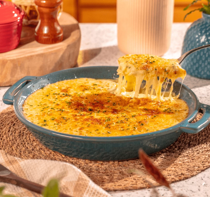 Creme de Milho com Queijo Gratinado