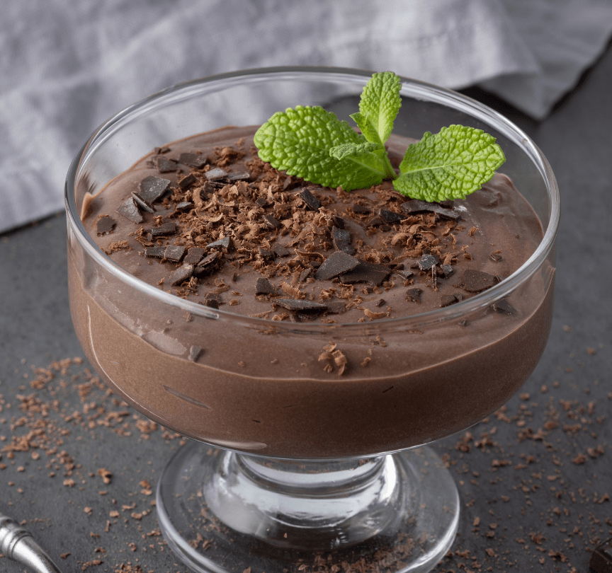 Mousse de Chocolate Amargo com Espresso e Leite Condensado