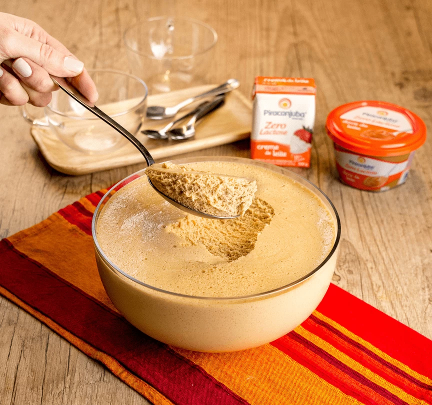 Mousse de Doce de Leite Zero Lactose