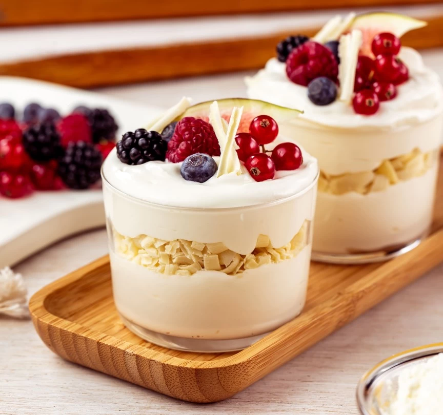 Mousse de Leite em Pó e Chocolate Branco