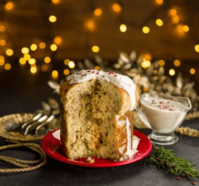 Panetone salgado recheado com queijo e especiarias