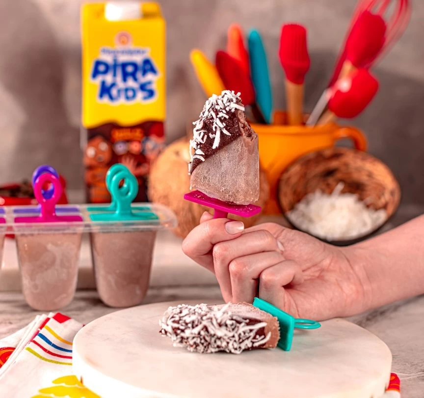 Picolé de Pirakids com coco