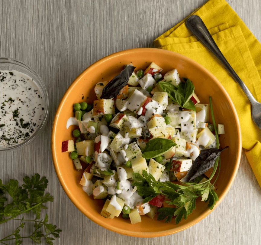 Salada cremosa de batata-doce Zero Lactose