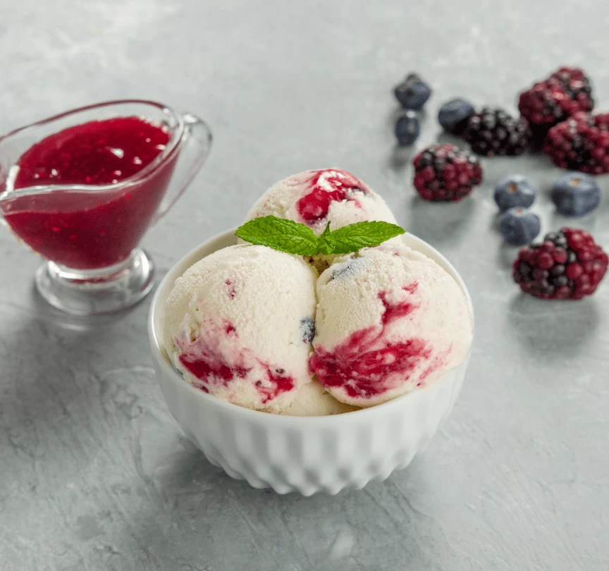 Sorvete cremoso caseiro Zero Lactose