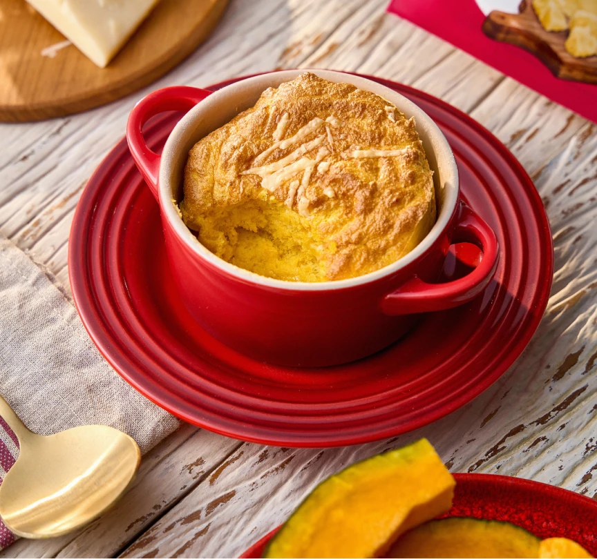 SUFLÊ DE ABÓBORA E PARMESÃO