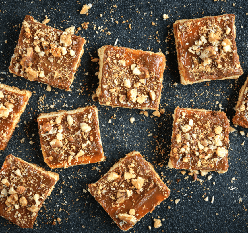 Toffee Rústico de Manteiga com Flor de Sal e Nozes