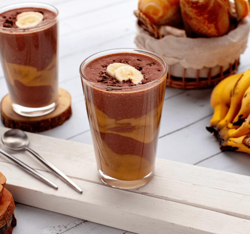 Vitamina de banana com pasta de amendoim
